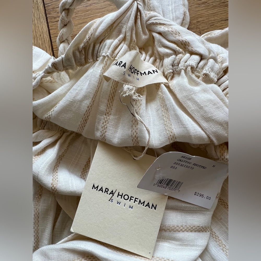 Beige Calypso Knotted Mara Hoffman Dress